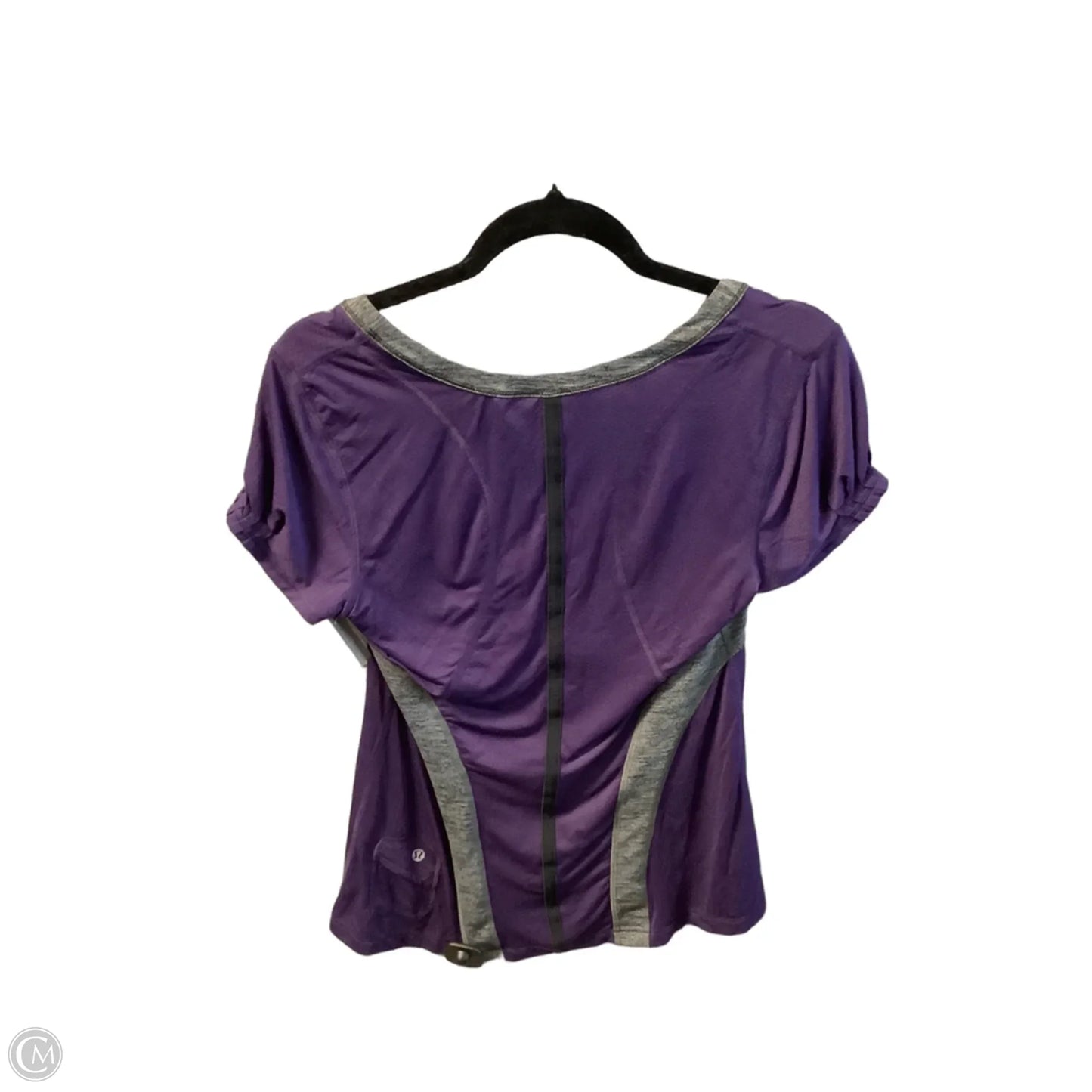 Athletic Top Short Sleeve By Lululemon In Purple, Size: M
