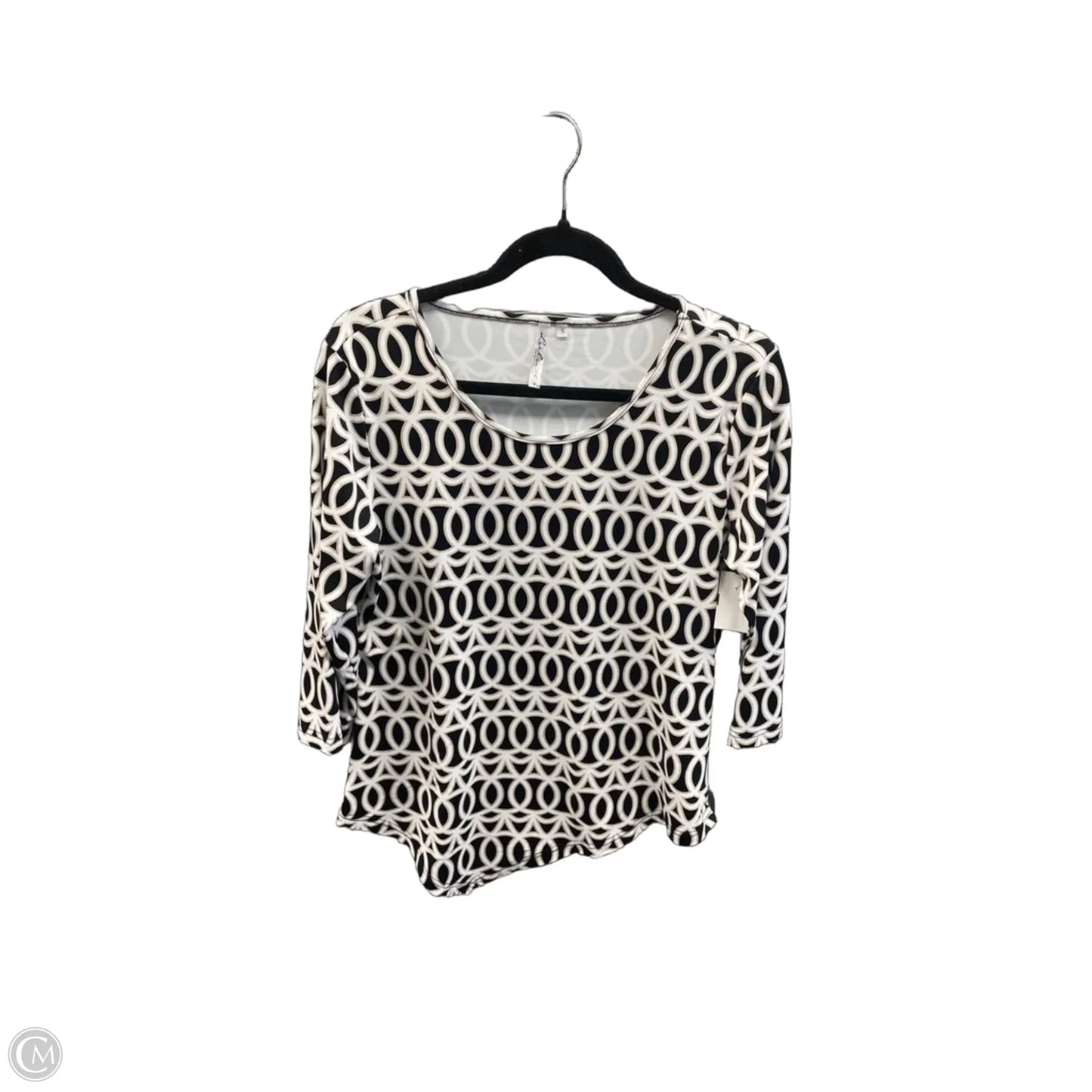 Tunic 3/4 Sleeve By Lulu B In Black, Size: S