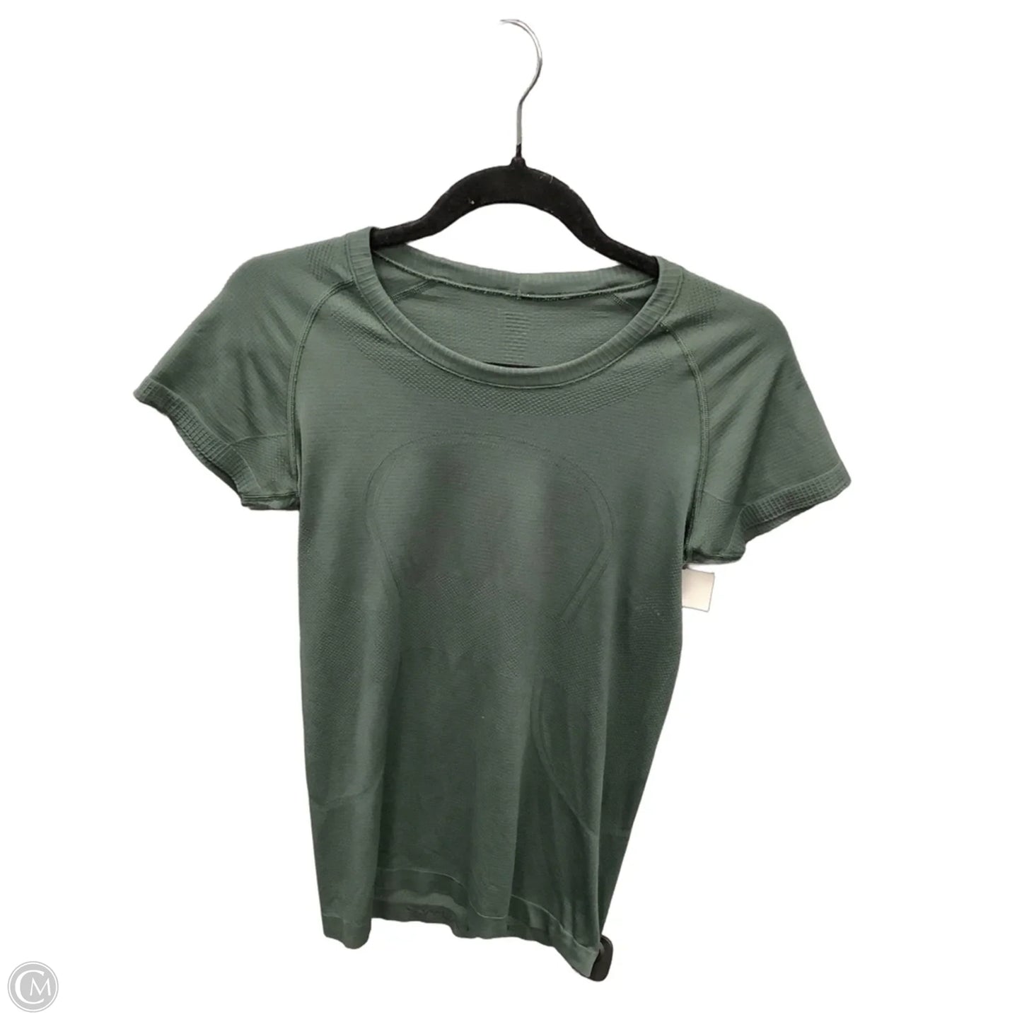 Athletic Top Short Sleeve By Lululemon In Green, Size: M