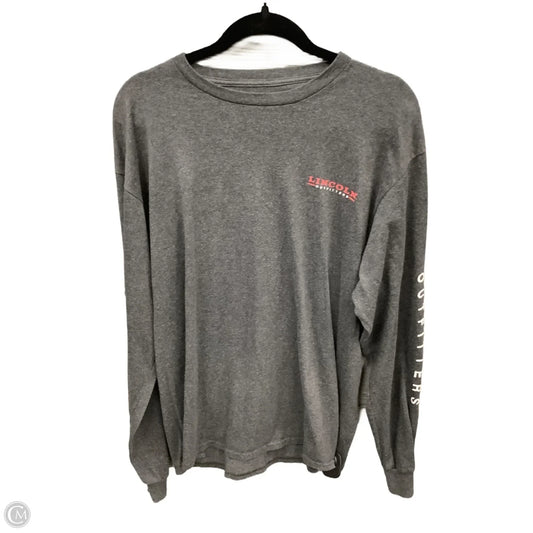 Top Long Sleeve Basic By Clothes Mentor In Grey, Size: L