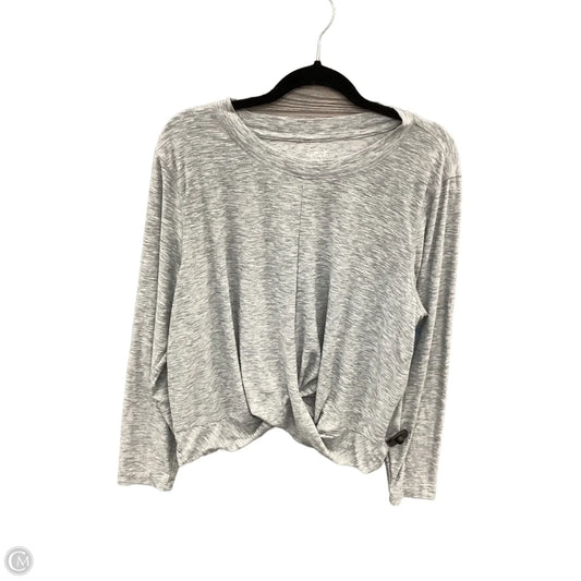 Athletic Top Long Sleeve Crewneck By Old Navy In Grey, Size: Xxl