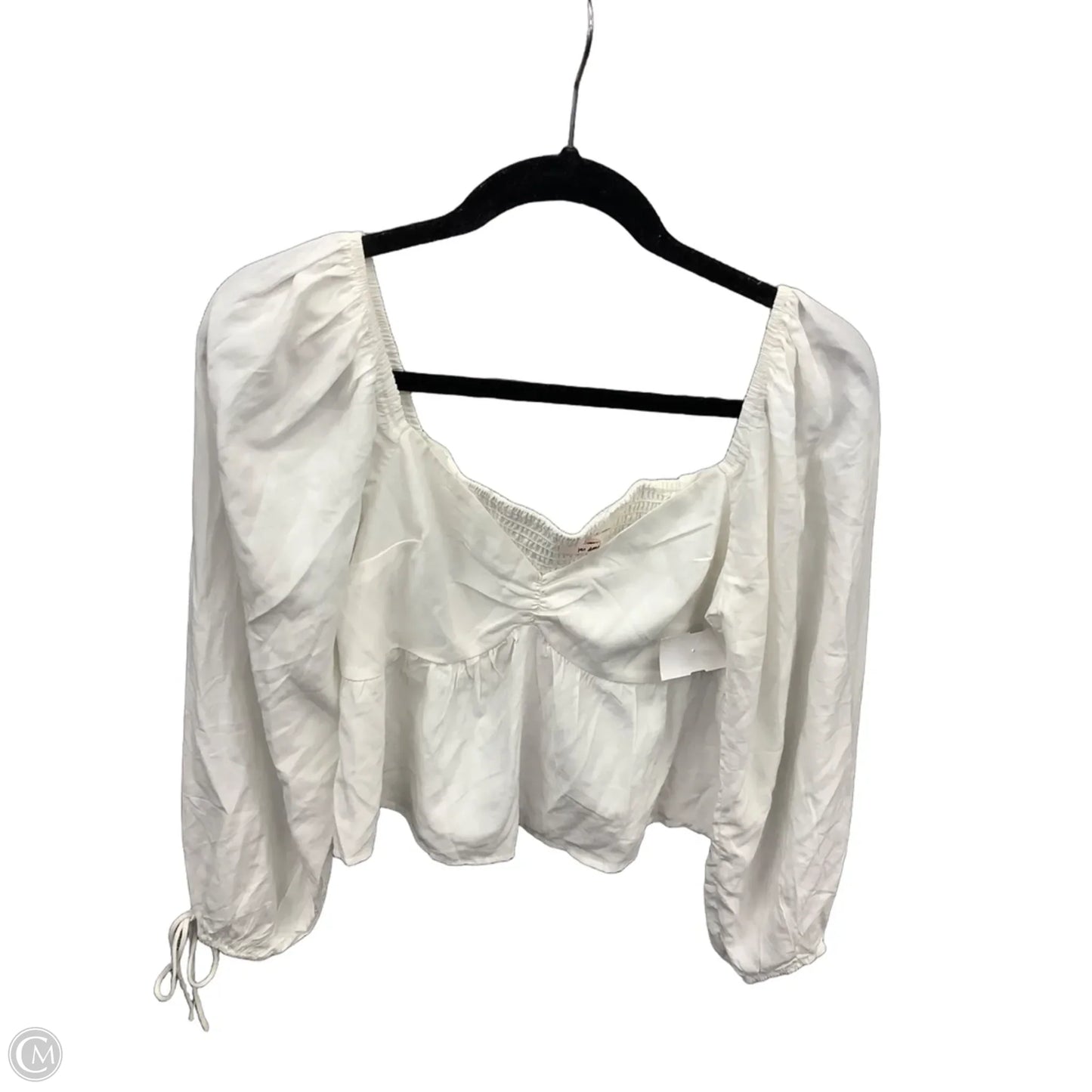 Top Long Sleeve By Mi Ami In White, Size: M