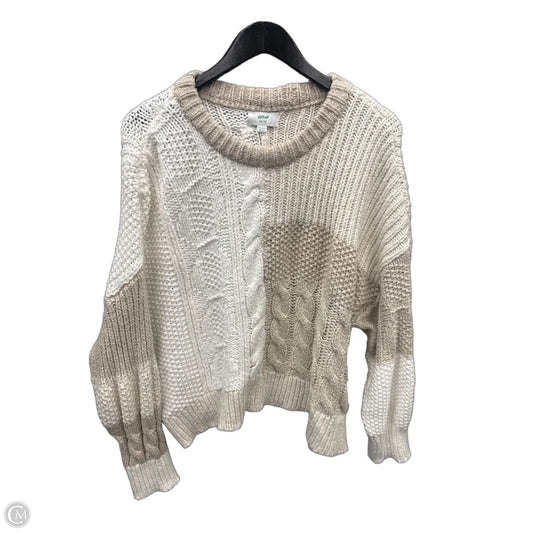 Sweater By Aerie In Tan & White, Size: Xxl