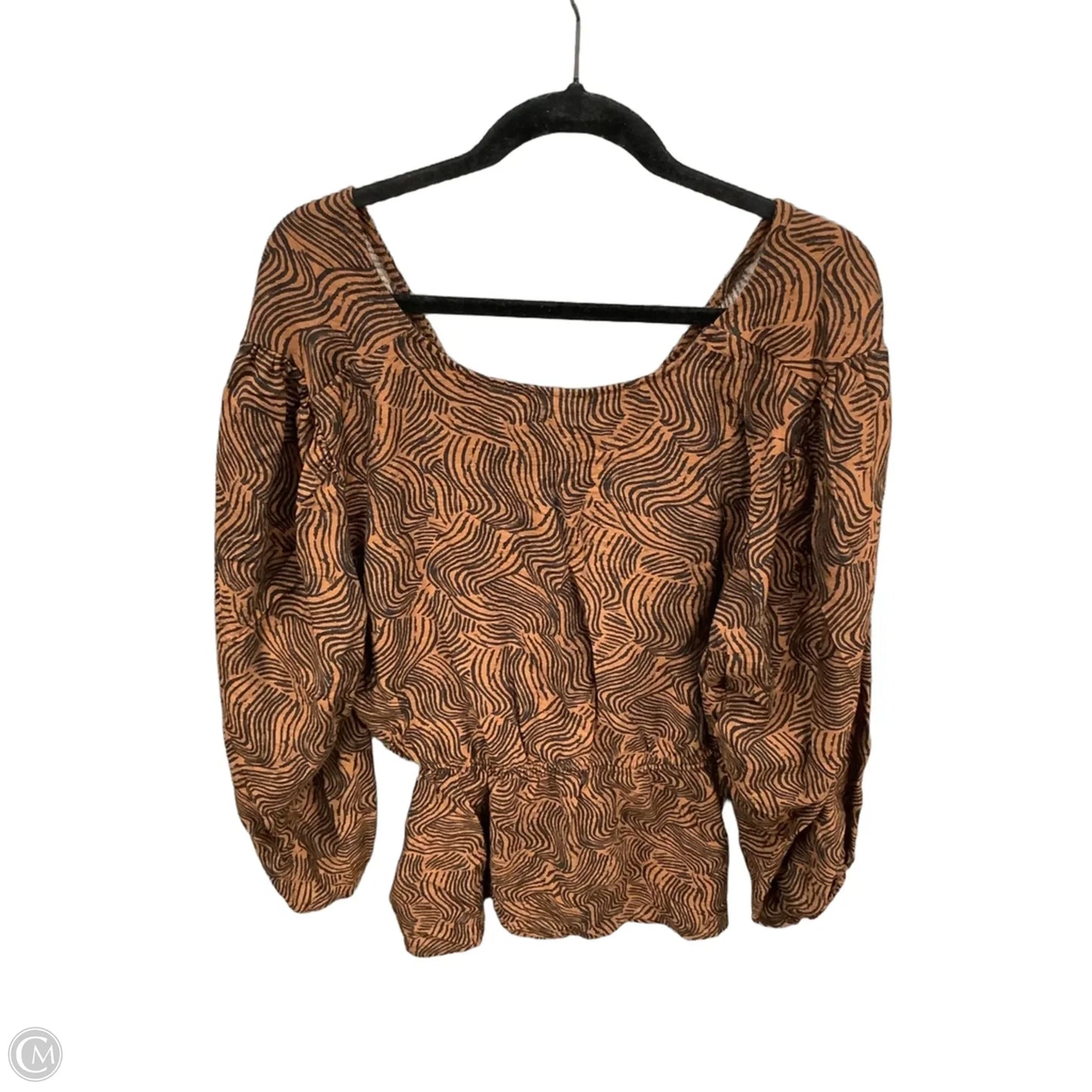 Top Long Sleeve By A New Day In Brown, Size: 2x