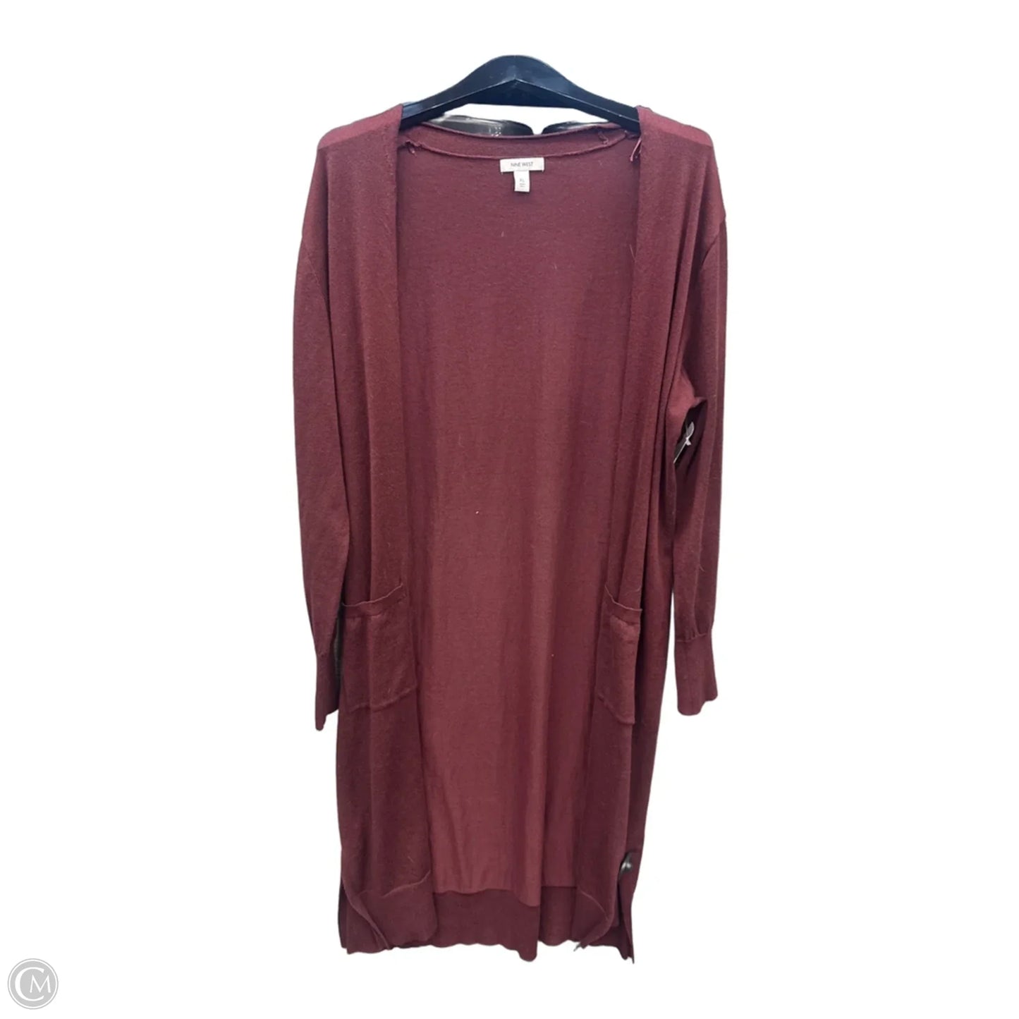 Cardigan By Nine West In Maroon, Size: Xl