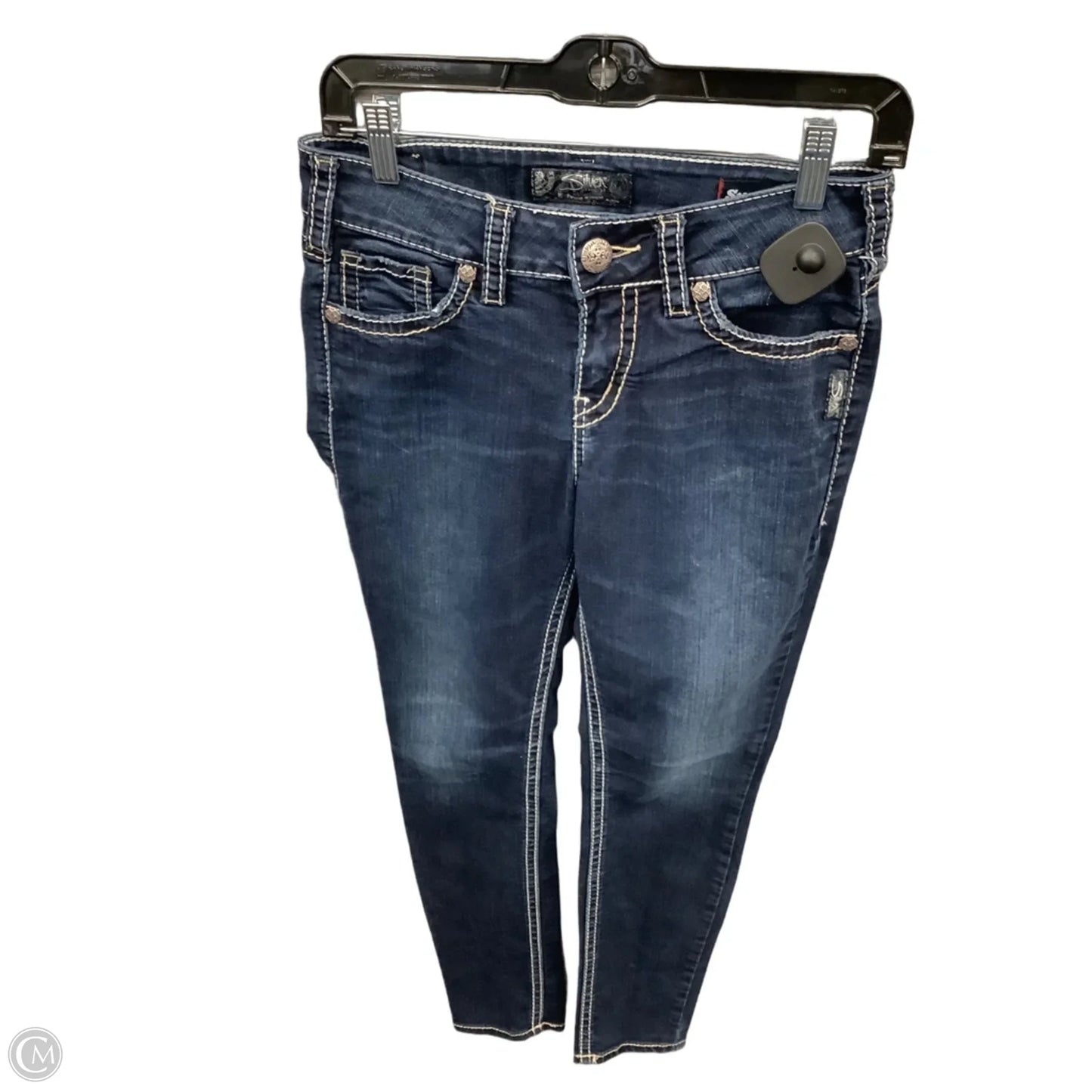 Jeans Skinny By Silver In Blue Denim, Size: 4