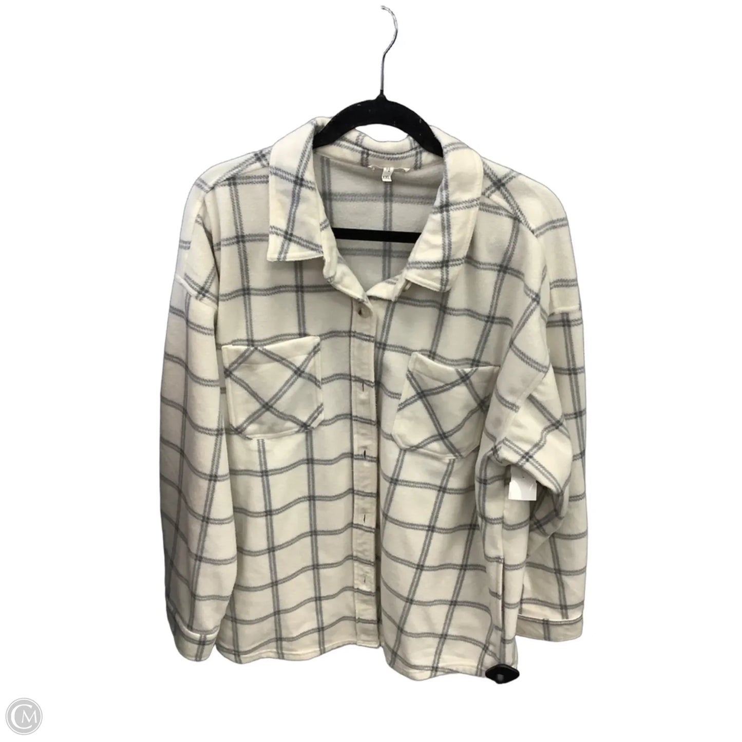 Jacket Shirt By Maurices In White, Size: Xxl