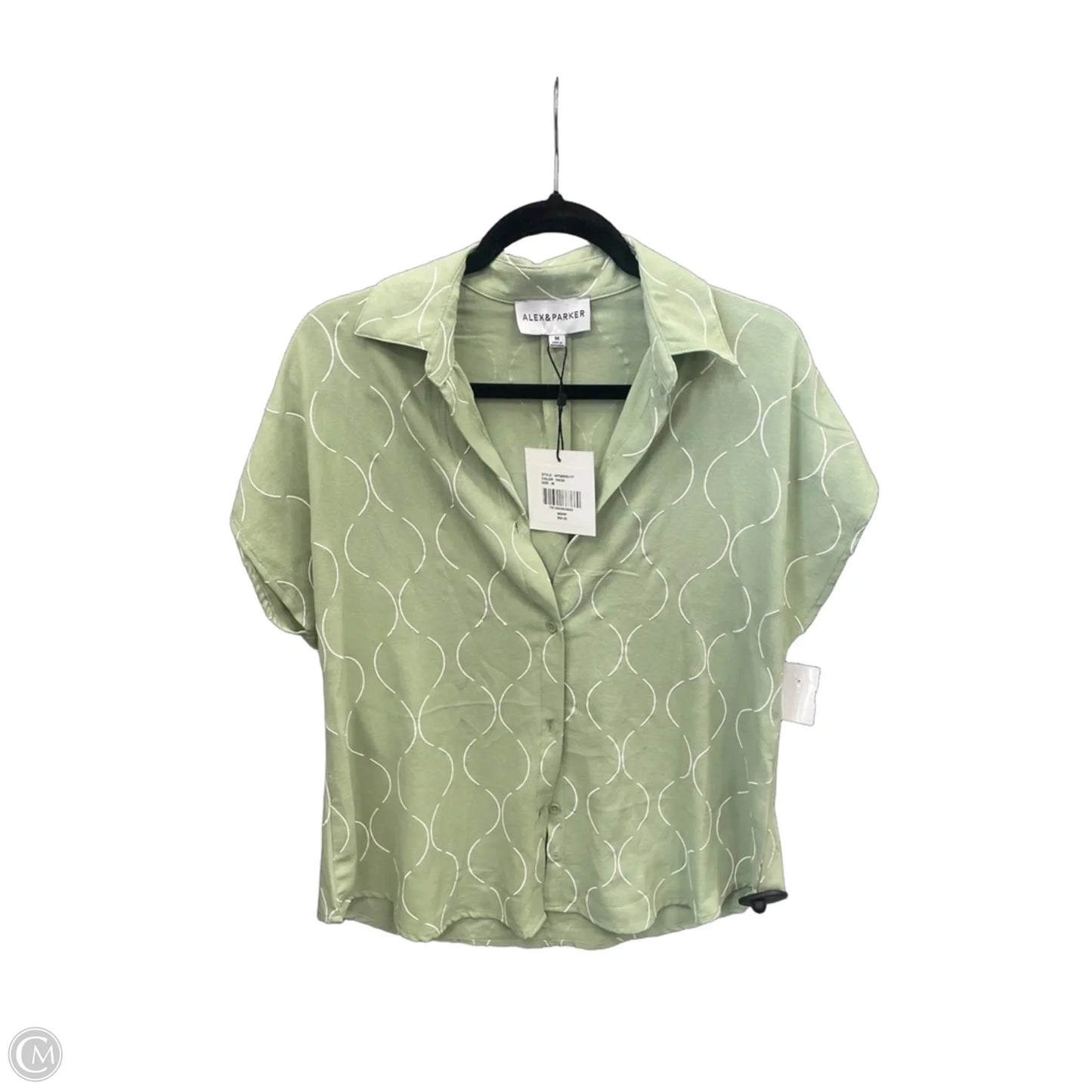 Top Short Sleeve By Clothes Mentor In Green, Size: M