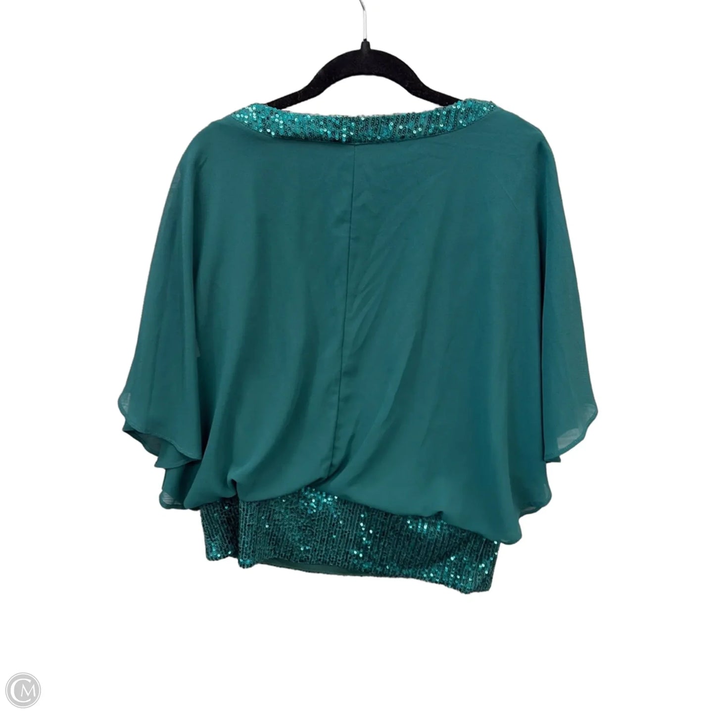 Blouse Long Sleeve By Clothes Mentor In Green, Size: L