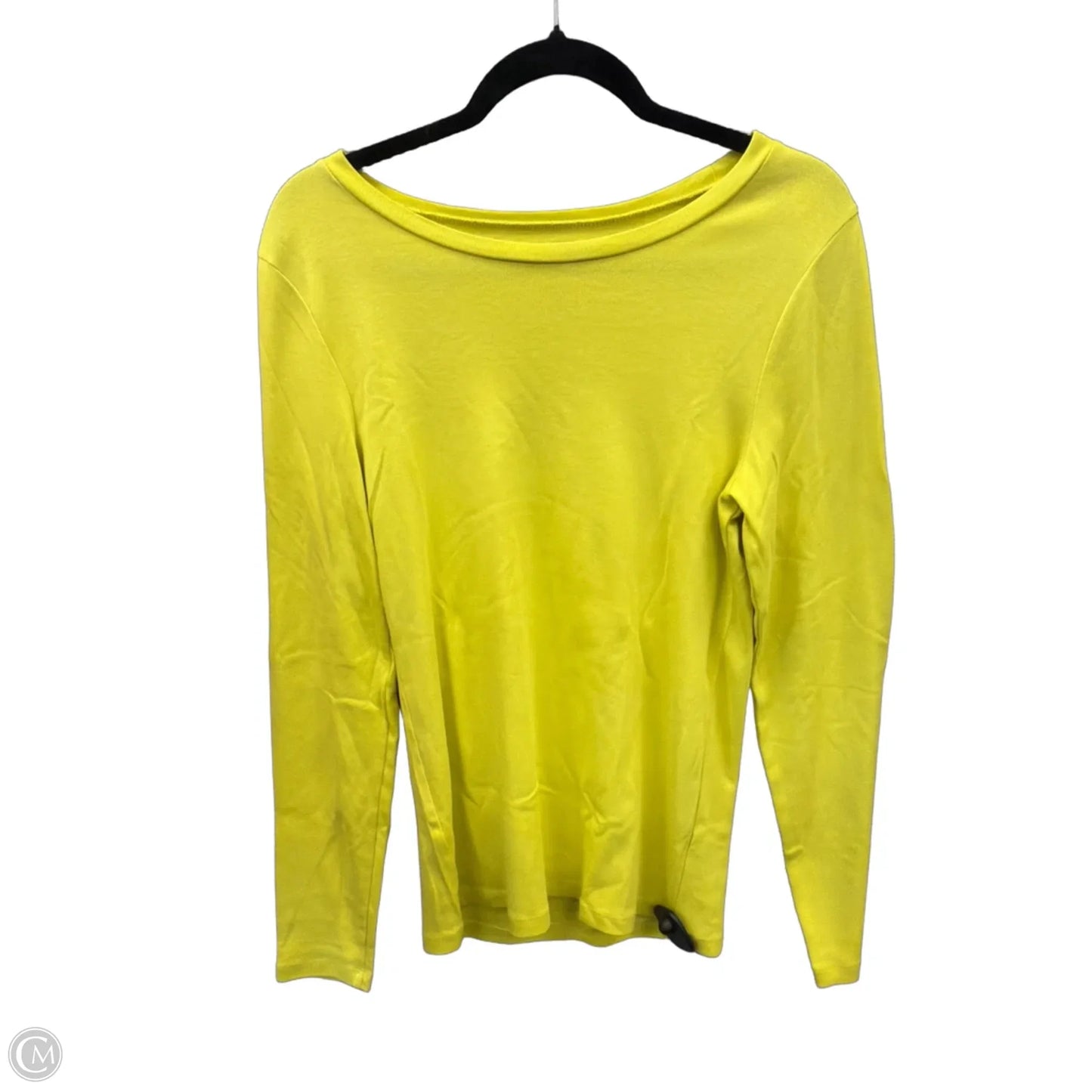 Top Long Sleeve Basic By J. Crew In Yellow, Size: Xl