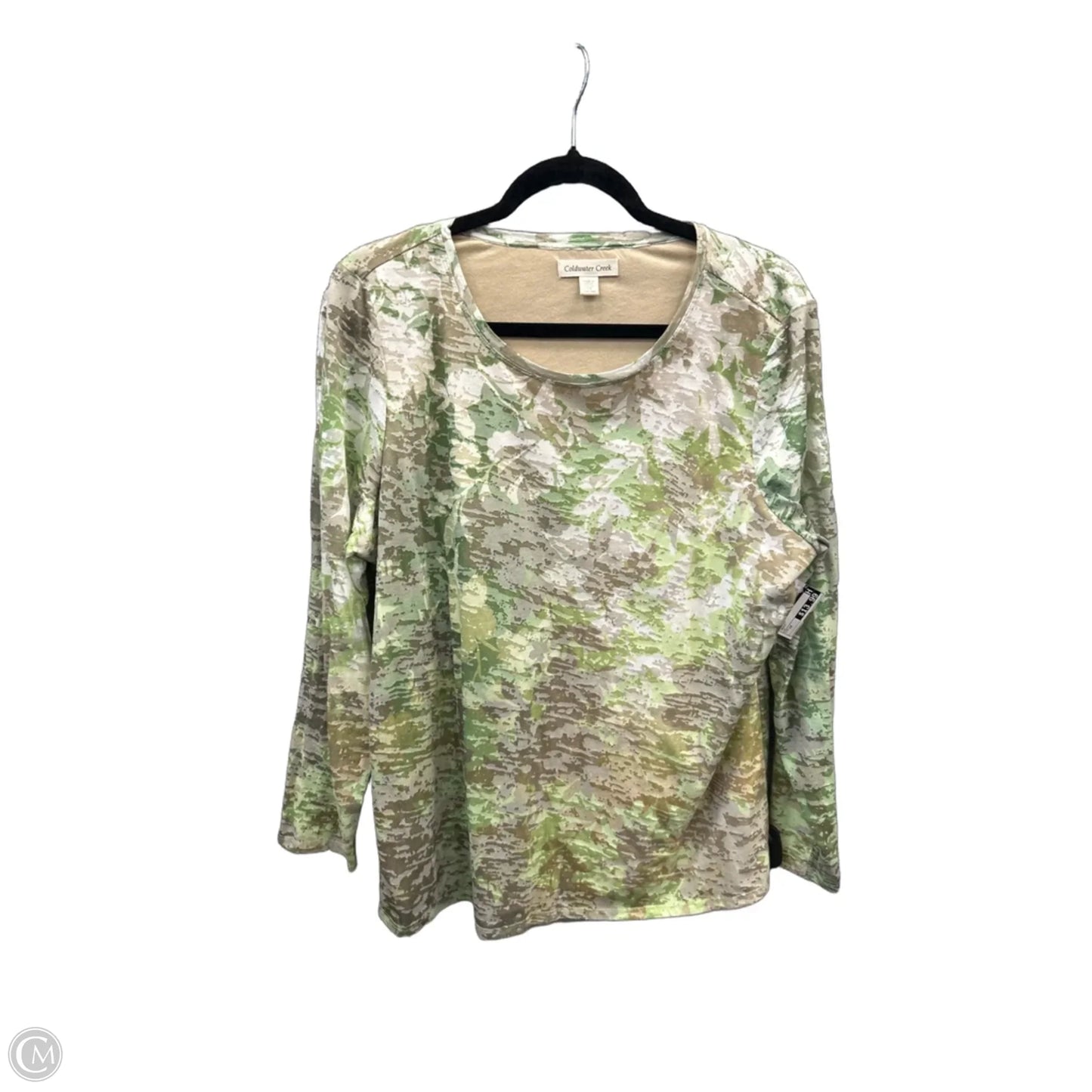 Top Long Sleeve By Coldwater Creek In Green, Size: 1x