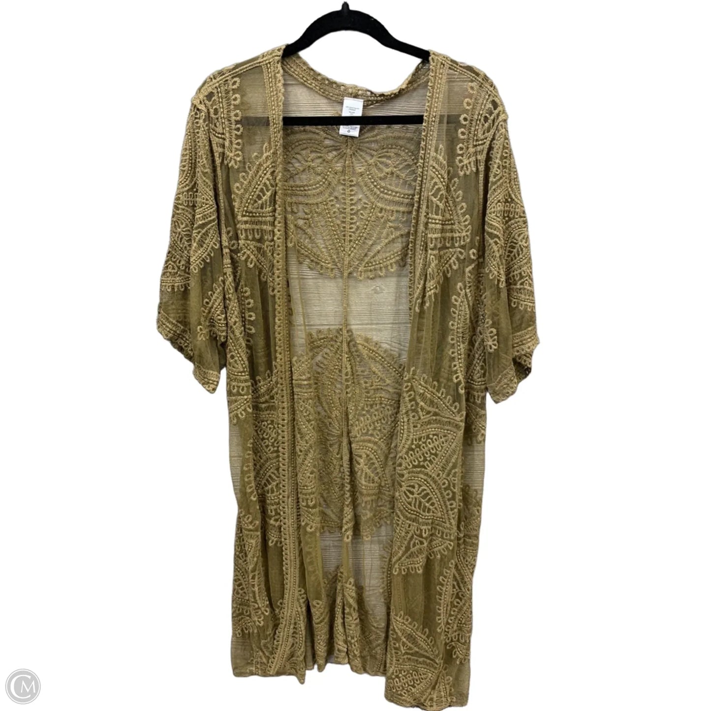 Kimono By Clothes Mentor In Green, Size: L