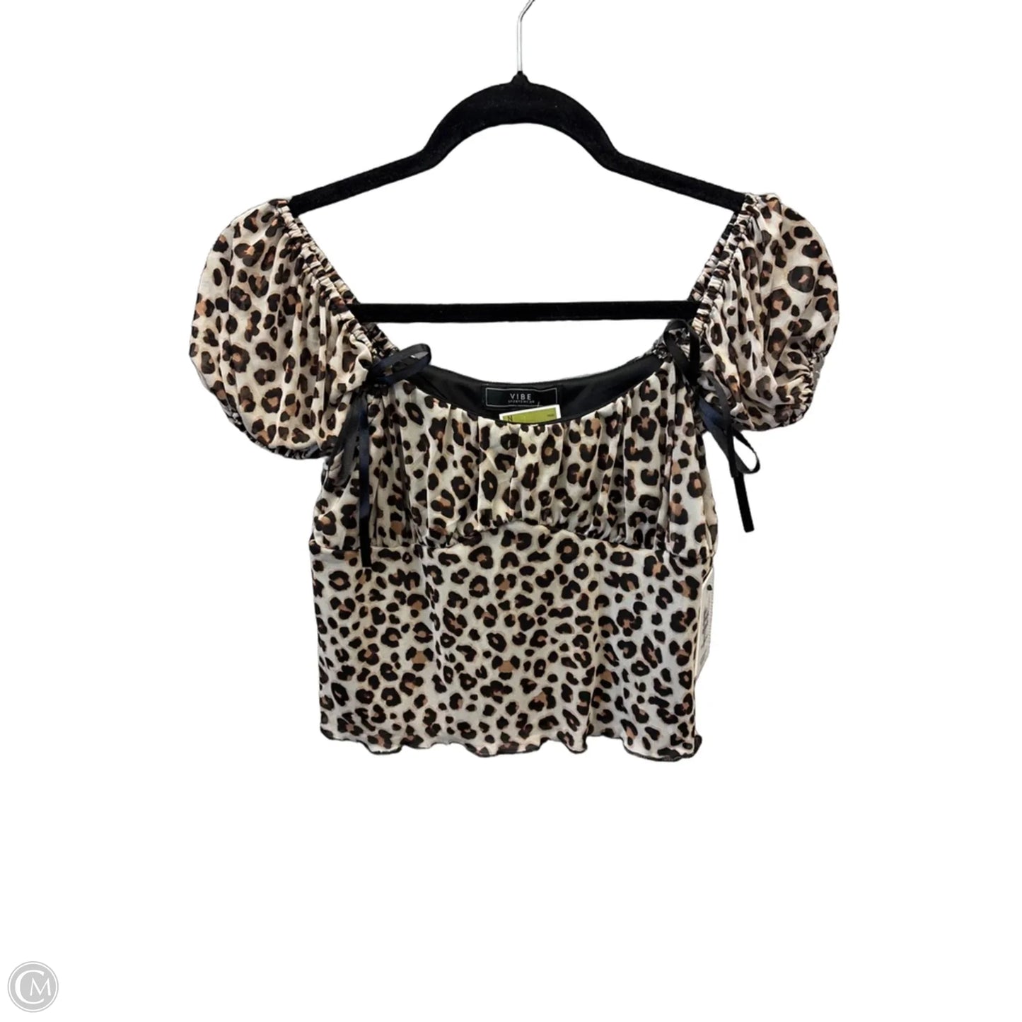 Top Short Sleeve By Vibe In Animal Print, Size: M