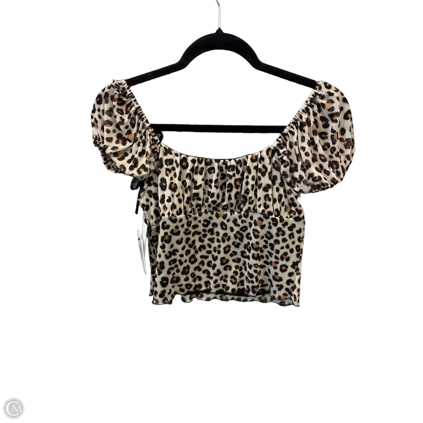 Top Short Sleeve By Vibe In Animal Print, Size: M