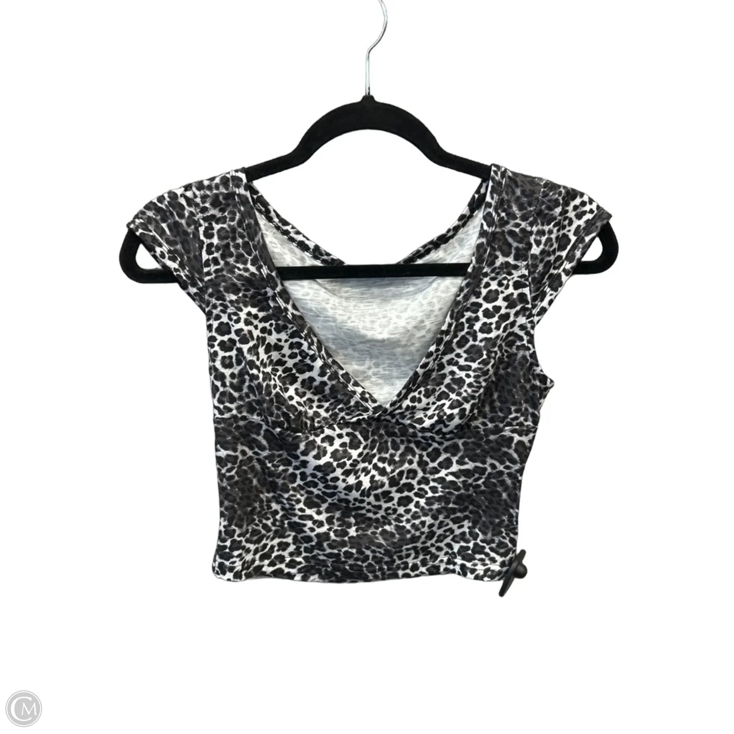 Top Short Sleeve By Shein In Animal Print, Size: S