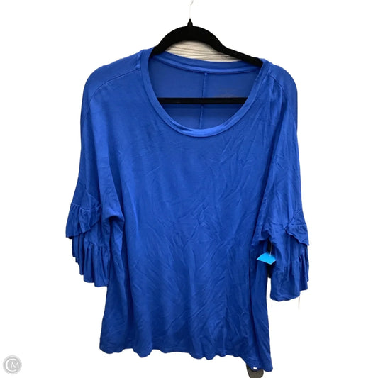Top 3/4 Sleeve By Lane Bryant In Blue, Size: Xl