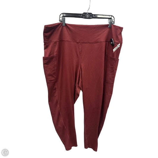 Athletic Leggings By Maurices In Red, Size: 3x