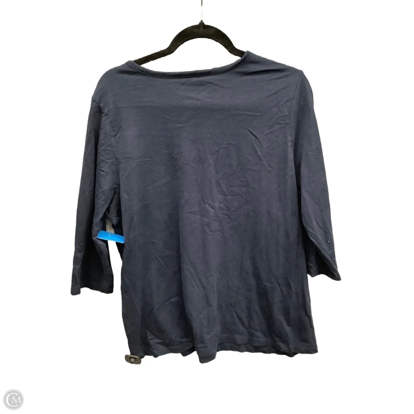 Top 3/4 Sleeve By Cj Banks In Blue, Size: 1x