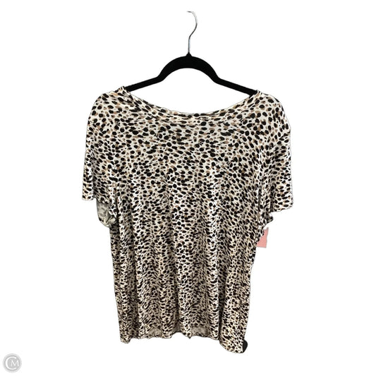 Top Short Sleeve By Maurices In Animal Print, Size: 1x