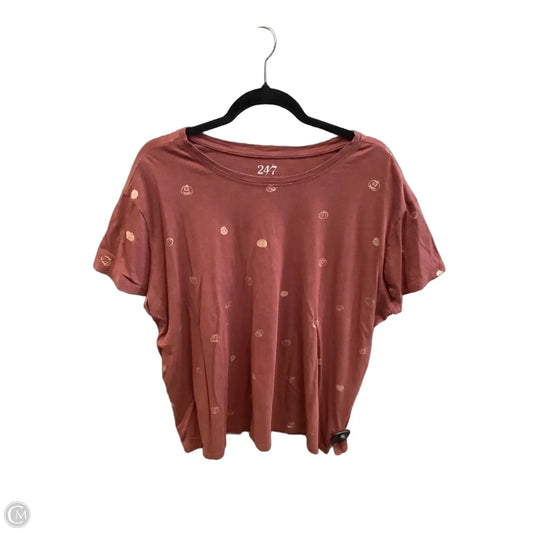 Top Short Sleeve Basic By Maurices In Red, Size: 2x