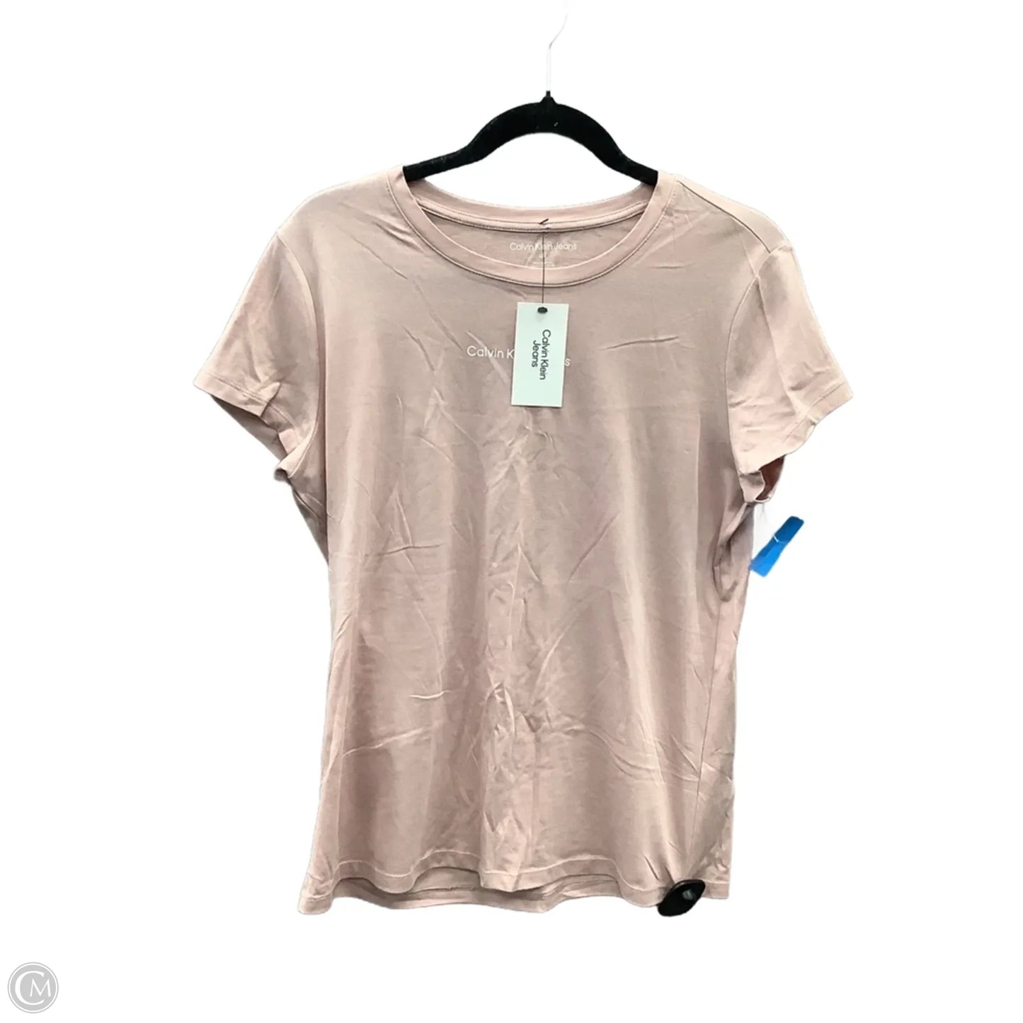 Top Short Sleeve By Calvin Klein In Pink, Size: L