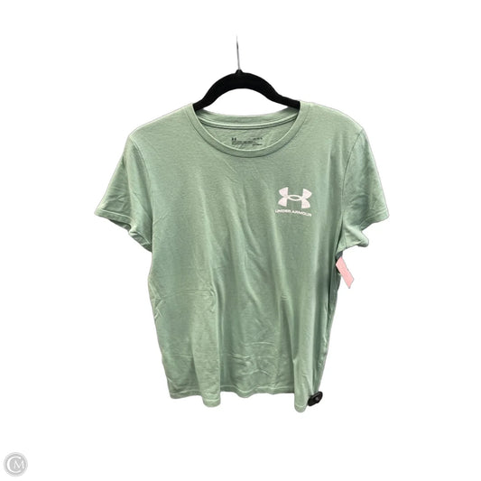 Top Short Sleeve By Under Armour In Green, Size: L