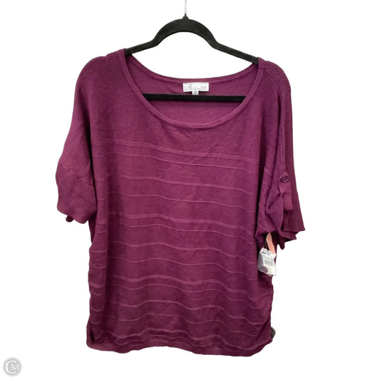 Top Short Sleeve By Clothes Mentor In Purple, Size: 3x