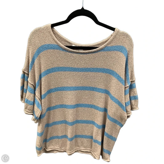 Top Short Sleeve By Mittoshop In Blue & Brown, Size: L