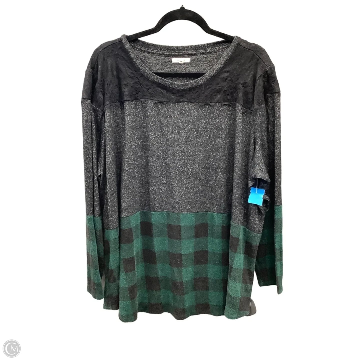 Top Long Sleeve By Maurices In Grey, Size: 3x