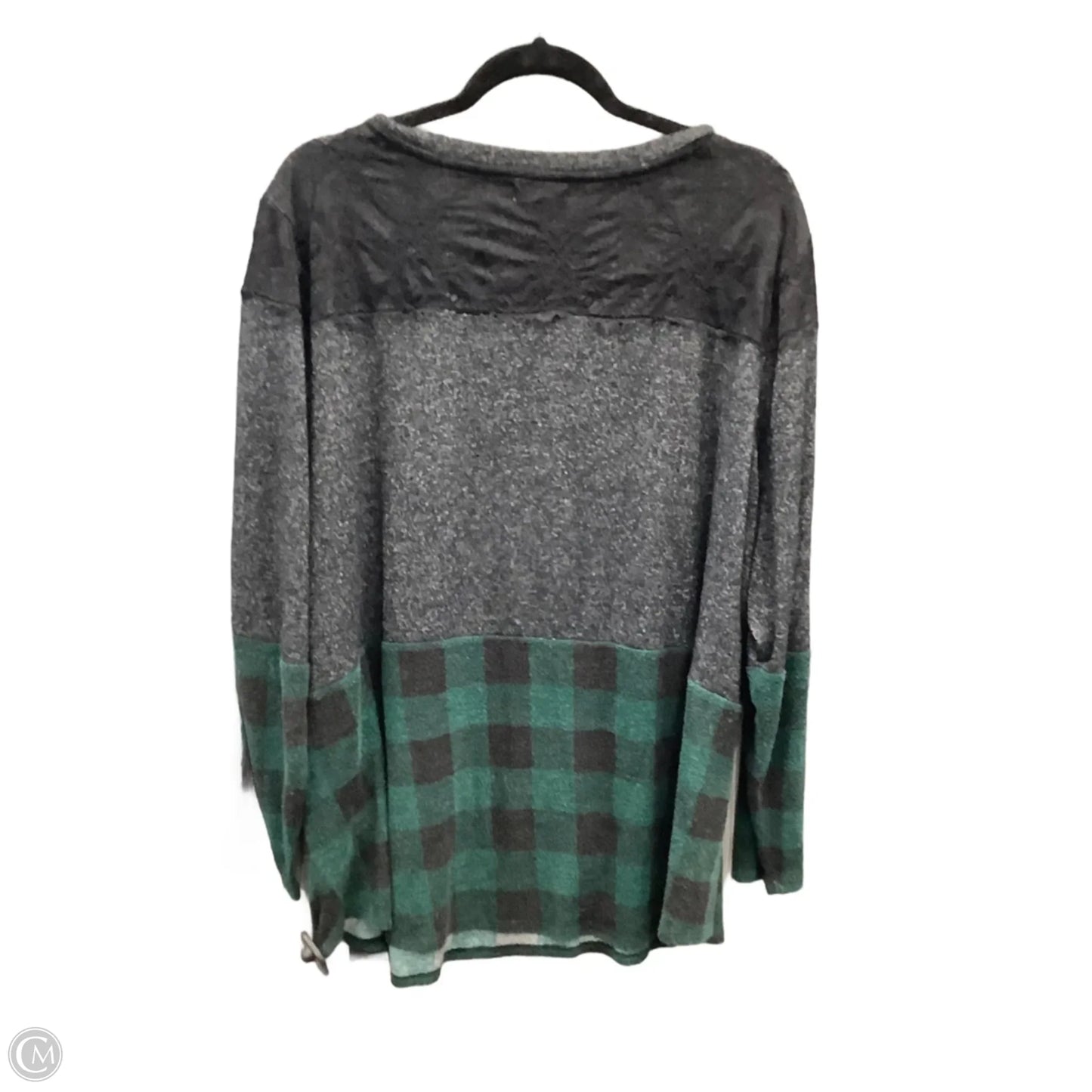 Top Long Sleeve By Maurices In Grey, Size: 3x