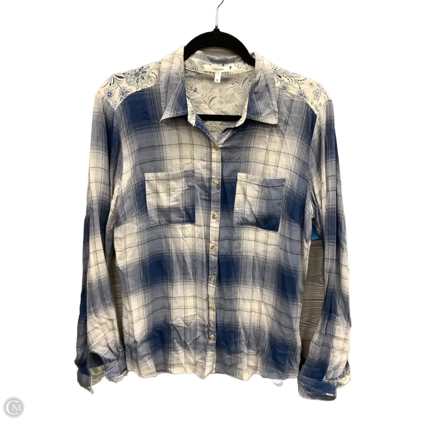 Top Long Sleeve By Maurices In Blue, Size: M