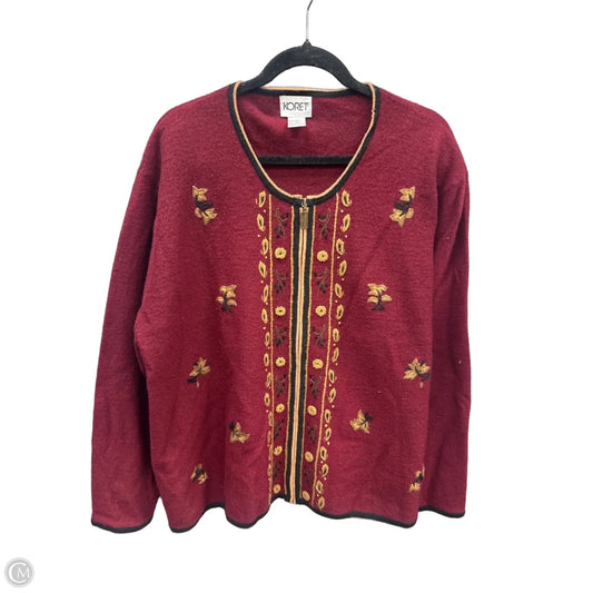 Jacket Shirt By Koret In Red, Size: 2x