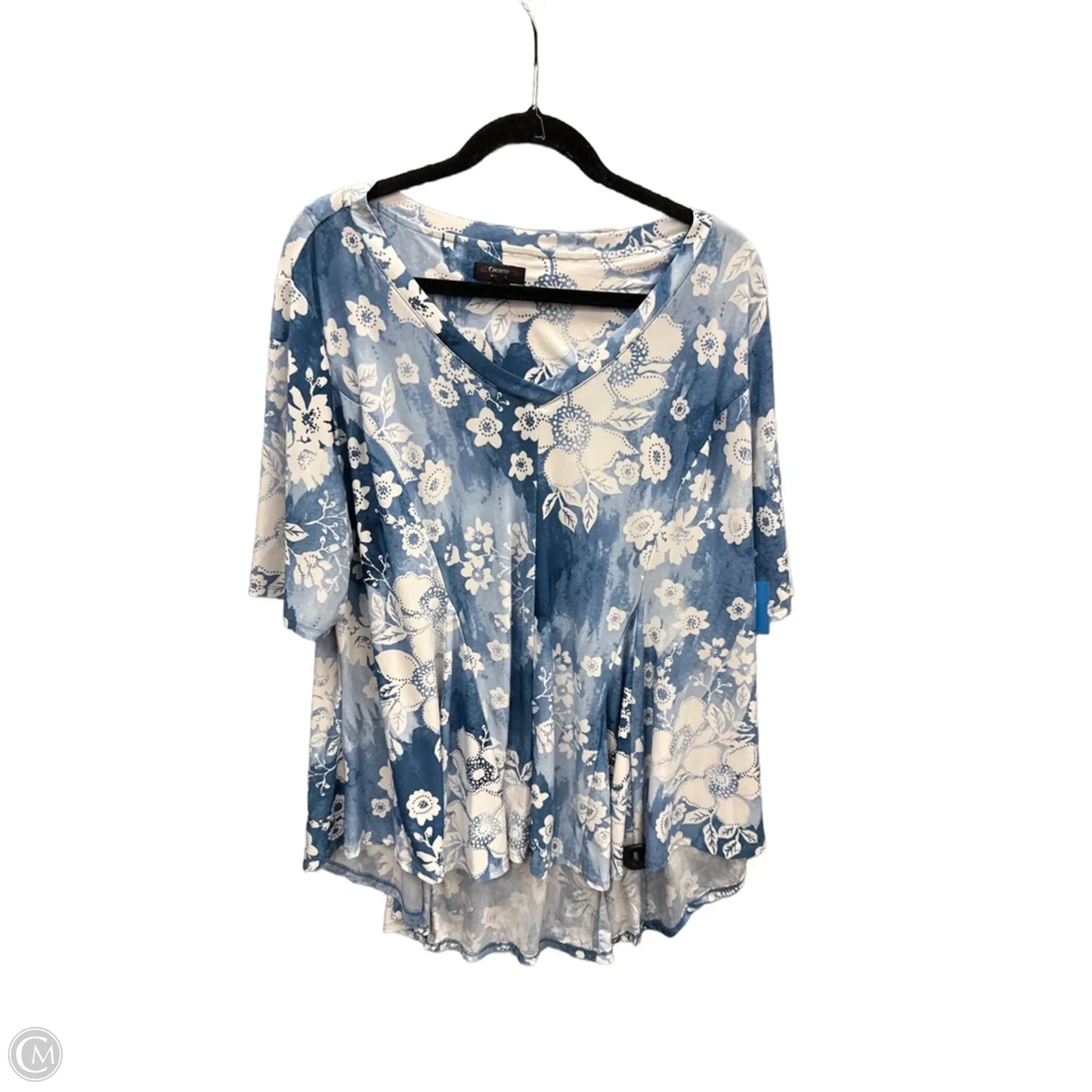 Top Short Sleeve By Cocomo In Blue, Size: 3x