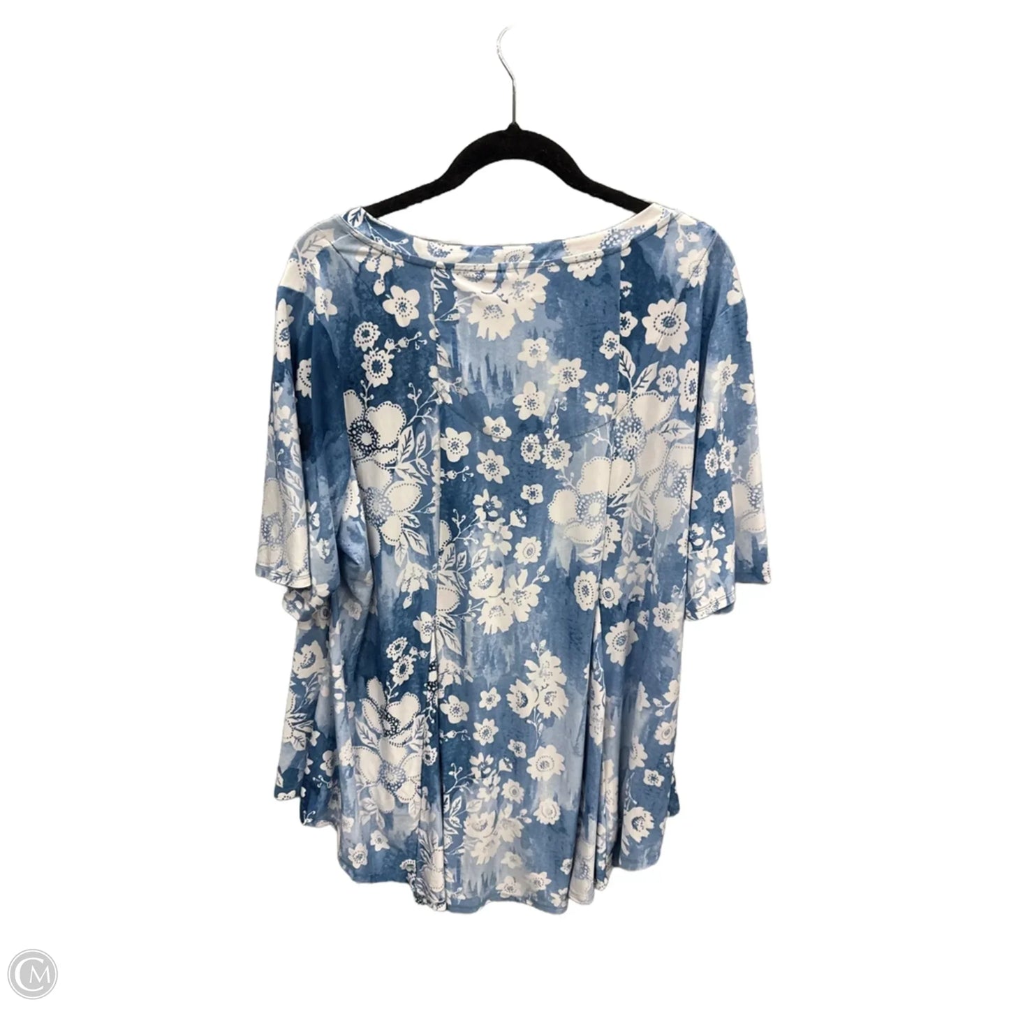 Top Short Sleeve By Cocomo In Blue, Size: 3x