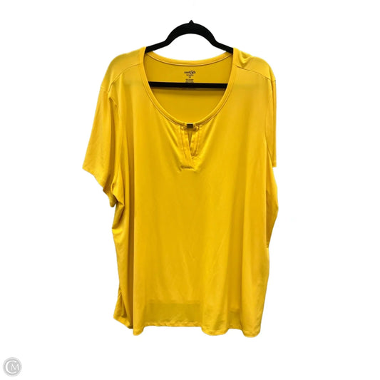 Top Short Sleeve By East 5th In Yellow, Size: 3x