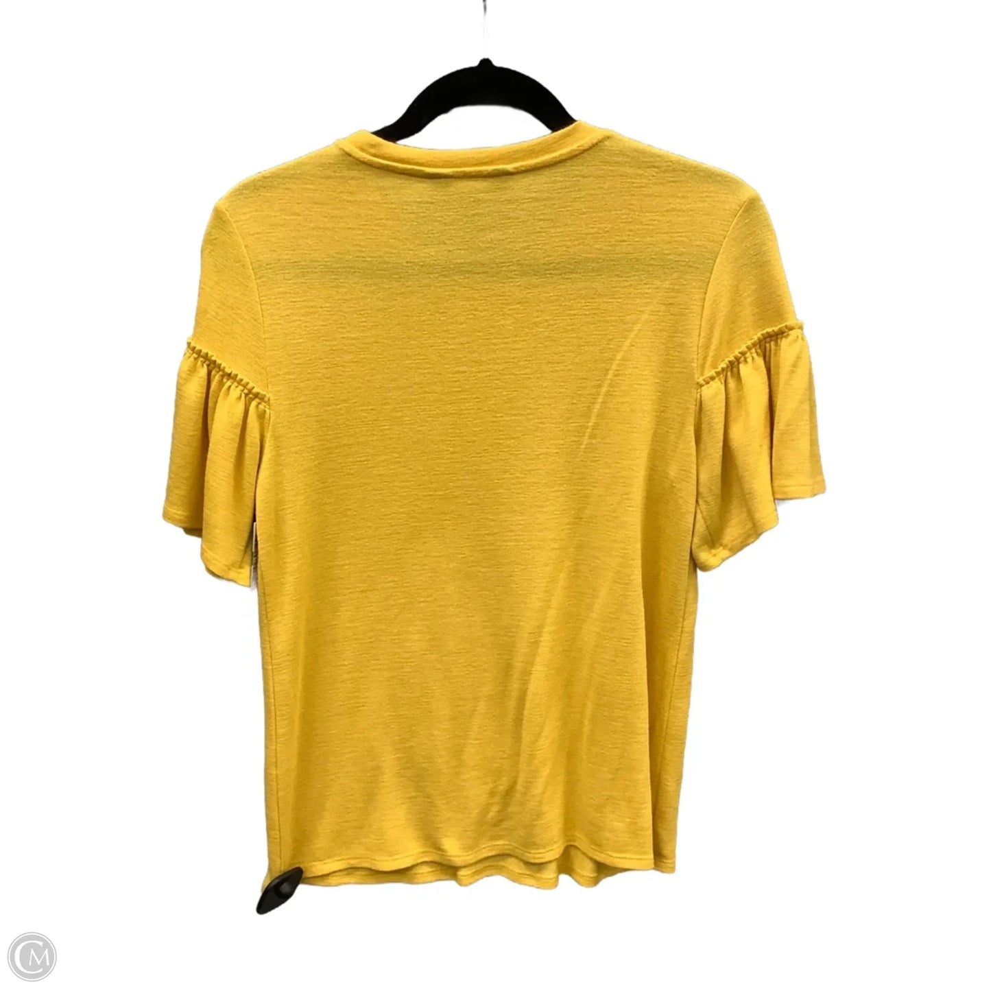 Top Short Sleeve By Banana Republic In Yellow, Size: Xs