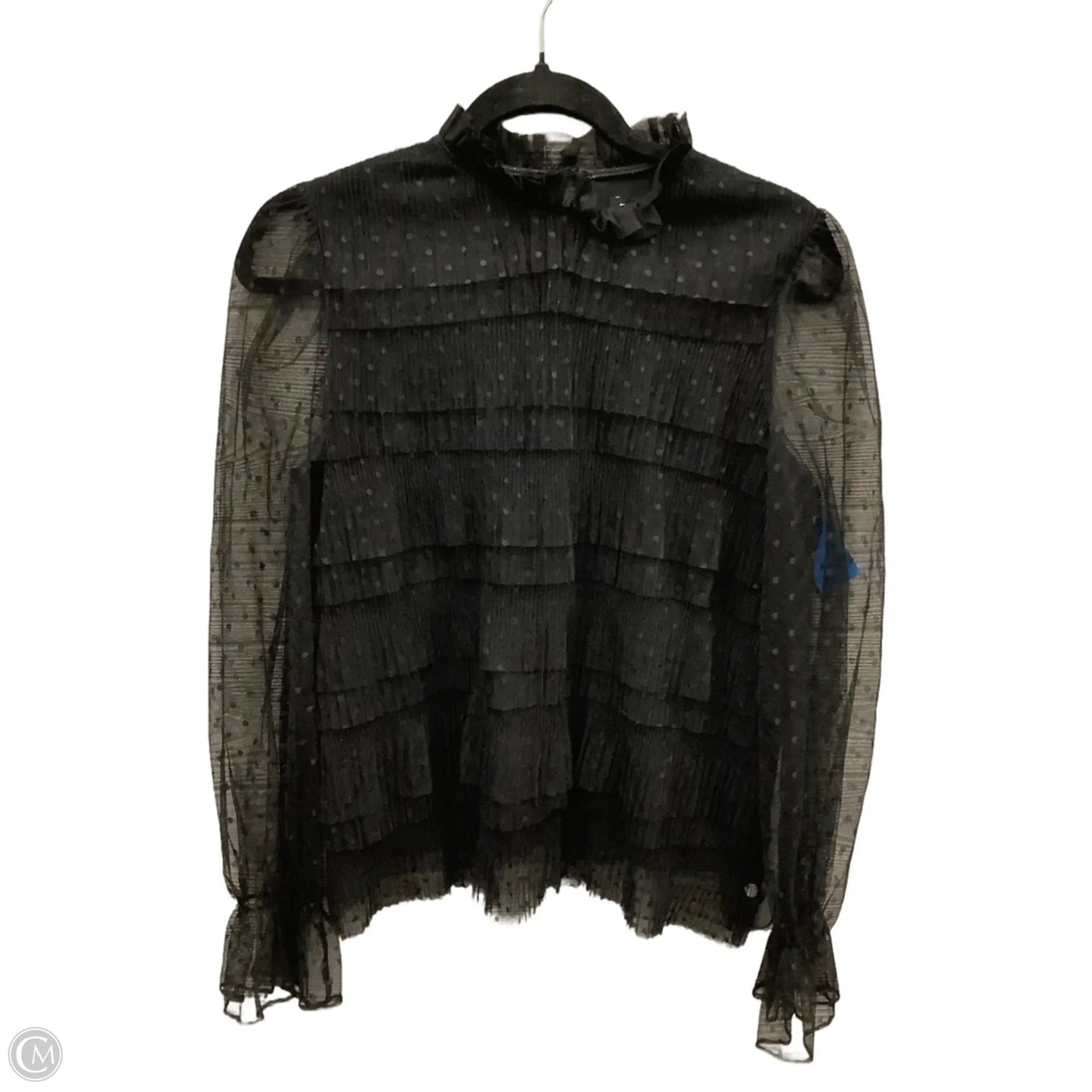 Top Long Sleeve By Express In Black, Size: Xs