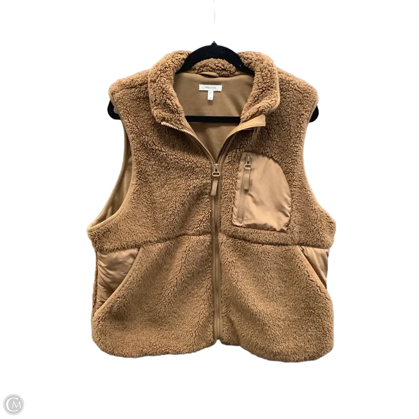 Vest Faux Fur & Sherpa By Maurices In Brown, Size: 1x