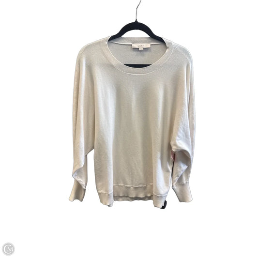 Sweater By Loft In Cream, Size: L