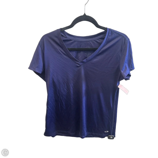 Athletic Top Short Sleeve By Champion In Blue, Size: L