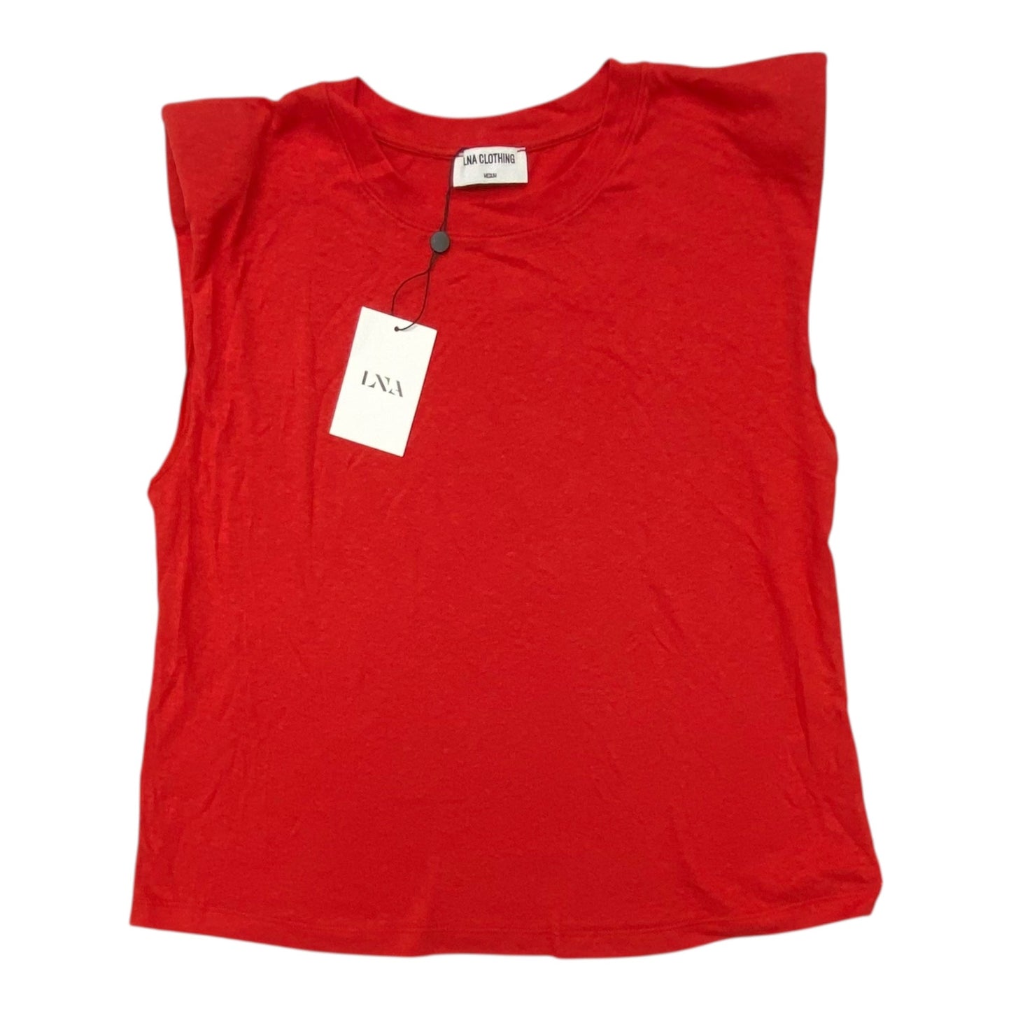 Top Sleeveless By Lna In Red, Size:M