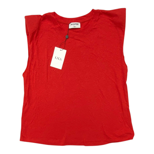 Top Sleeveless By Lna In Red, Size:M