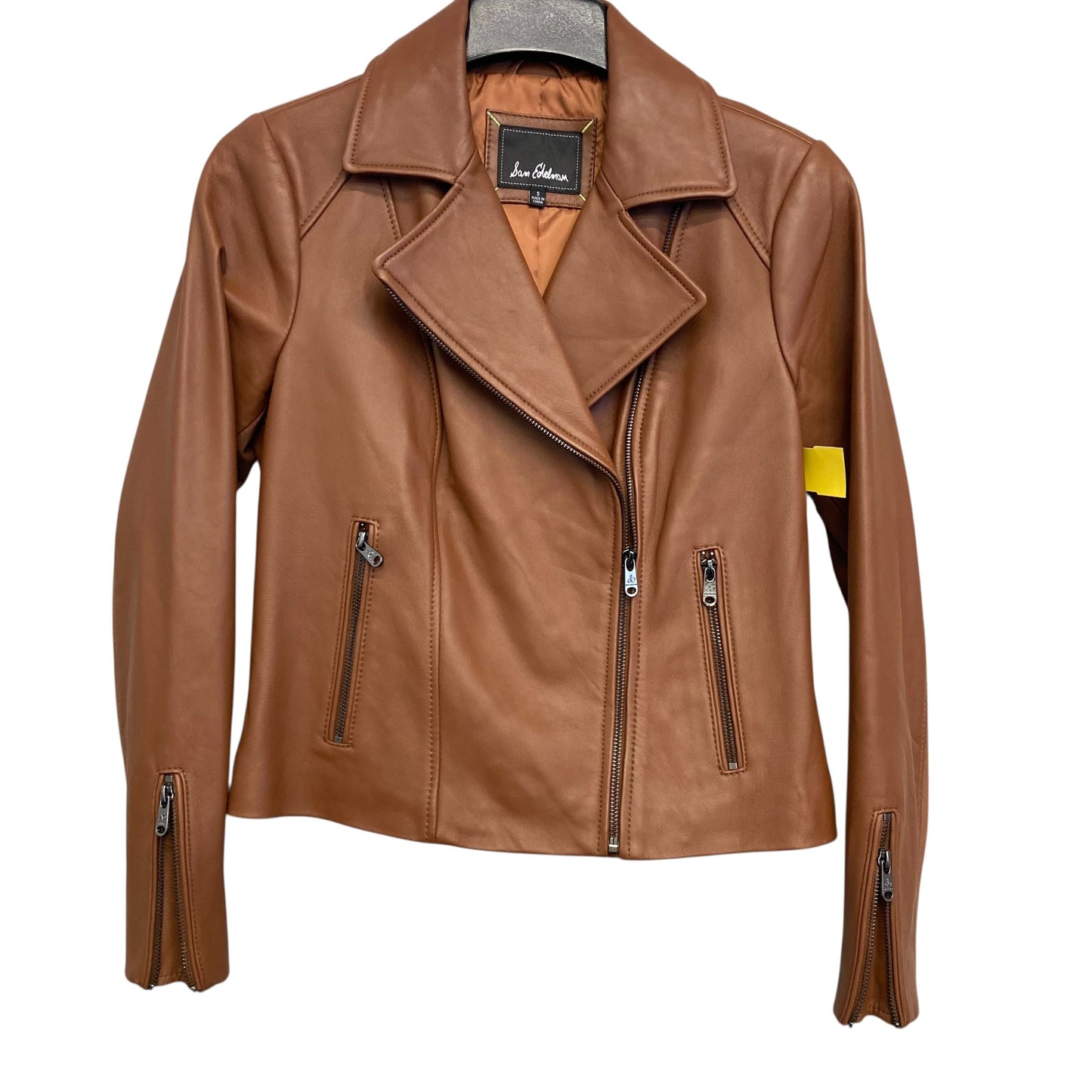 Jacket Leather By Sam Edelman In Brown, Size:S