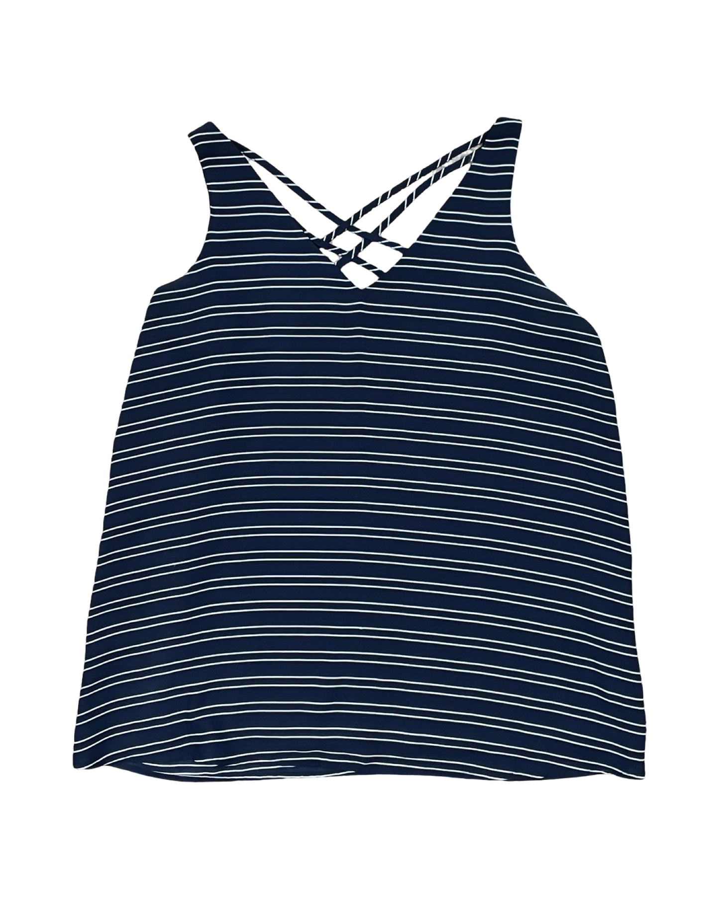 Top Sleeveless By Maurices In Blue & White, Size:M