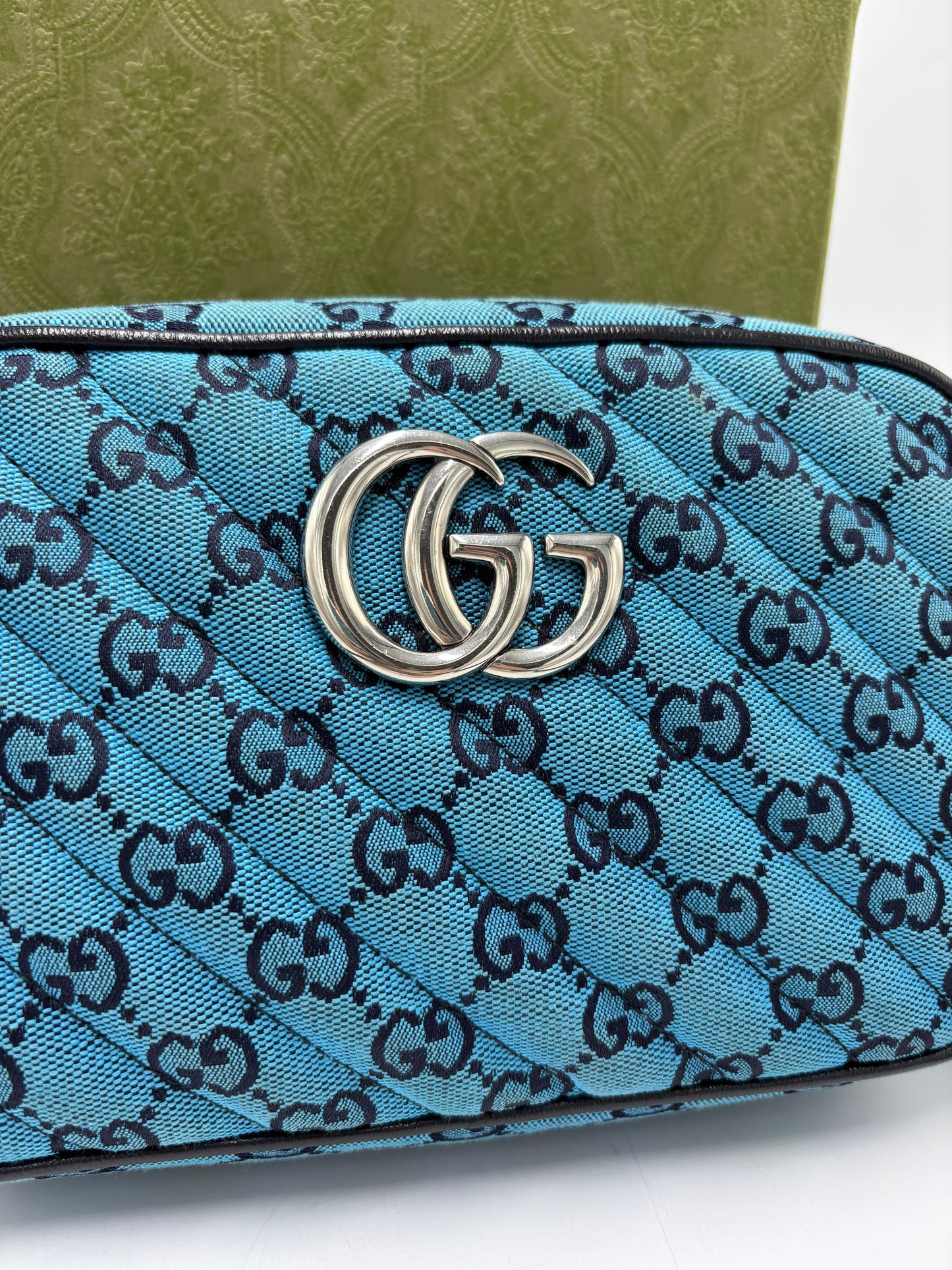 Gucci Monogram Marmont Luxury Handbag in Limited Edition Blue