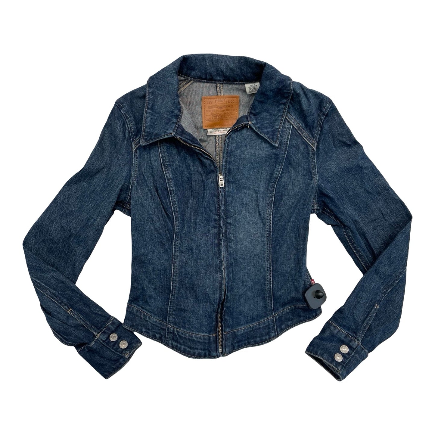Jacket Denim By Levis In Blue Denim, Size:S