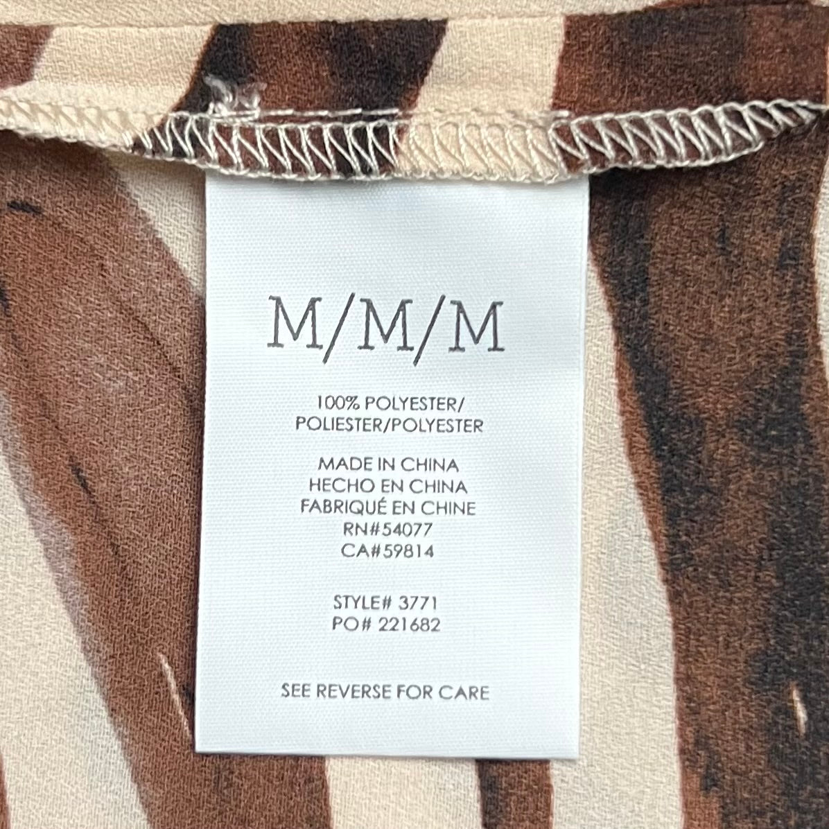 Blouse Sleeveless By Cabi In Animal Print, Size: M