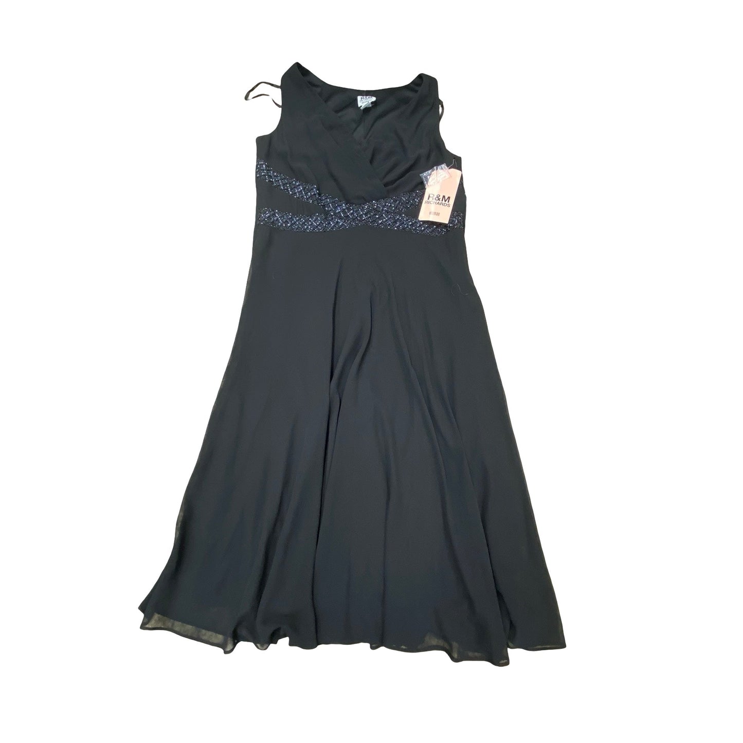 Dress Casual Midi By R And M Richards In Black, Size:14
