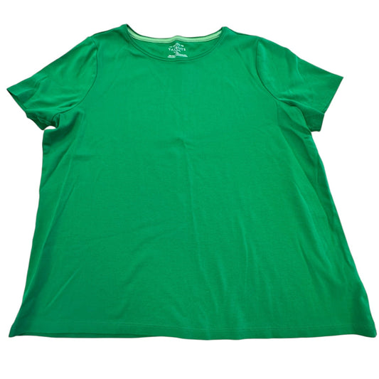 Top Ss Basic By Talbots In Green, Size:2X