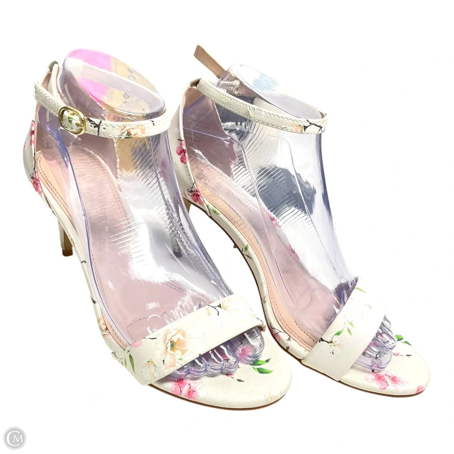 Sandals Heels Stiletto By Kelly And Katie In Floral Print, Size: 7